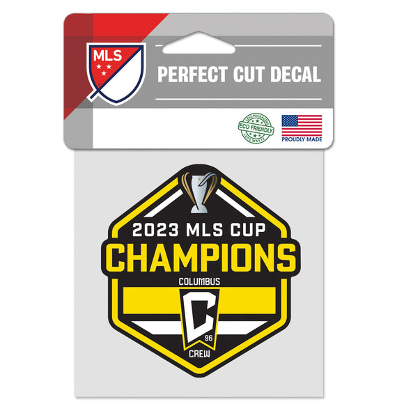 Columbus Crew WinCraft '23 MLS Cup Champs 4x4 Decal - Columbus Soccer Shop