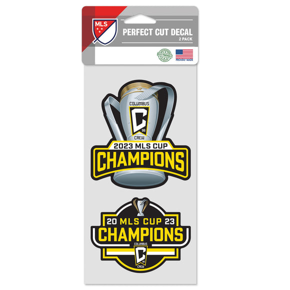 Columbus Crew WinCraft '23 MLS Cup Champs 4x8 Decal - Columbus Soccer Shop