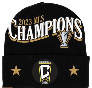 Columbus Crew Mitchell & Ness '23 MLS Cup Champs Cuffed Knit - Columbus Soccer Shop