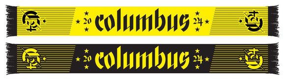 Columbus Crew Ruffneck 2024 All Star Game Black Yellow Stripe Scarf