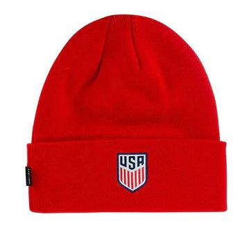 New Era Men's USA Cuffed Pom Knit Red - Columbus Soccer Shop