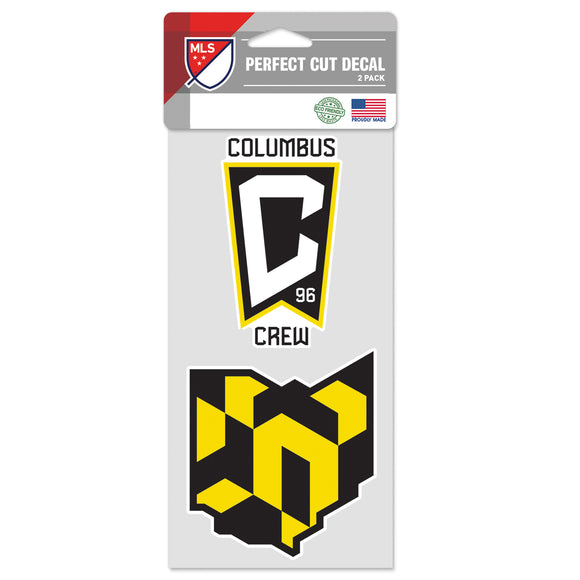 Columbus Crew Crest/Iso State 2 Pack Decal - Columbus Soccer Shop