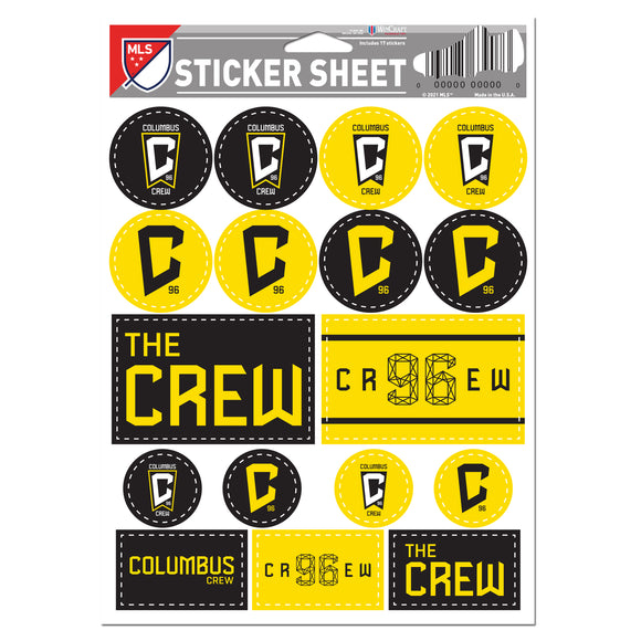 Columbus Crew Sticker Sheet - Columbus Soccer Shop