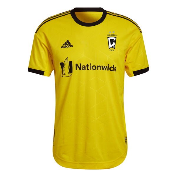 MLS Columbus Crew Authentic Soccer Jersey adidas ClimaLite Acura Yellow